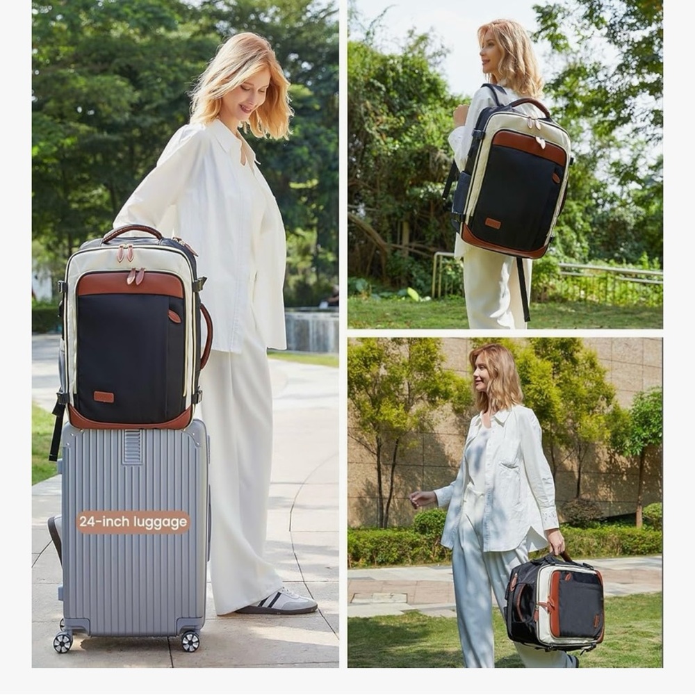 Black Brown cream backpack. Lovevook. - Picture 7 of 13